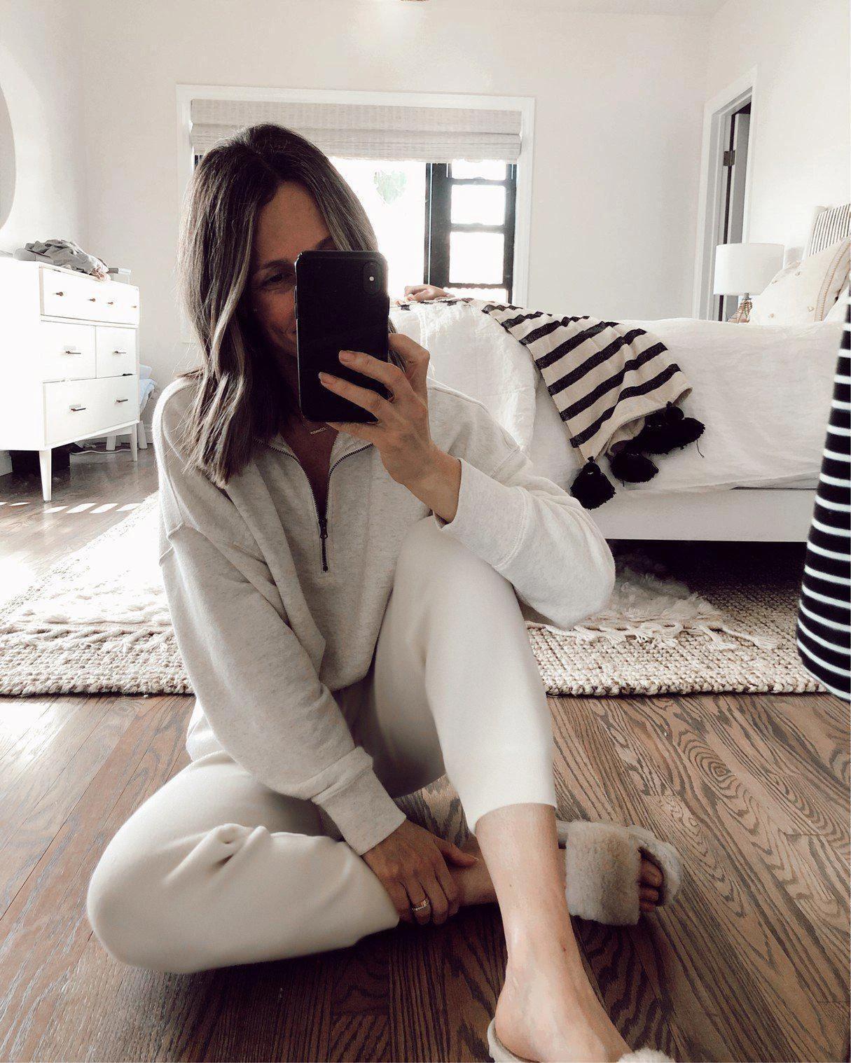 Fleece Long-Sleeve White Set