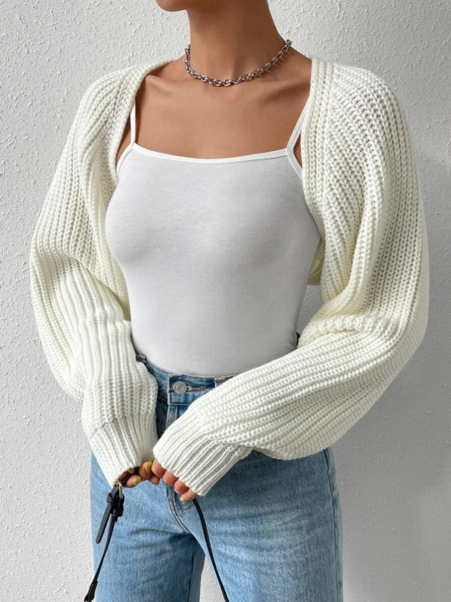 Open Front Knitted Cardigan