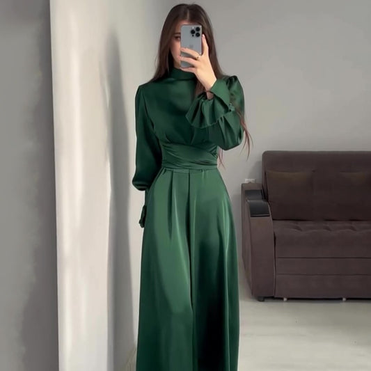 Green Long Sleeve Dress