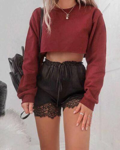 Elegant Crop Top Sweatshirt