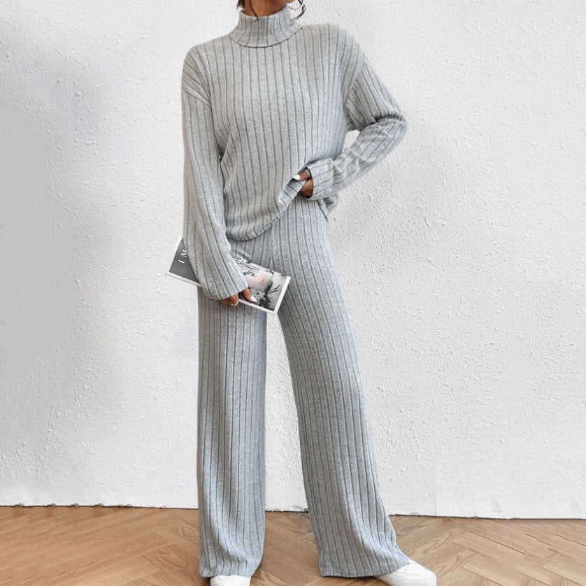 Knitted Turtleneck Two-Piece Set