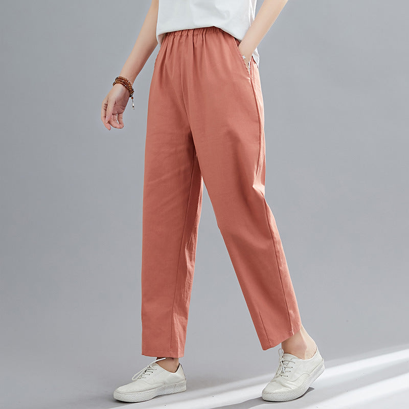 Cotton-Linen Casual Pants