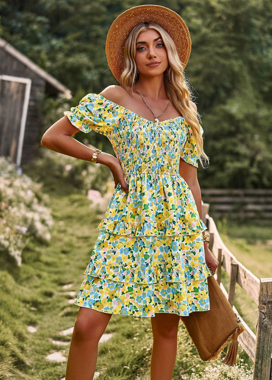 Floral Ruffle Summer Dress