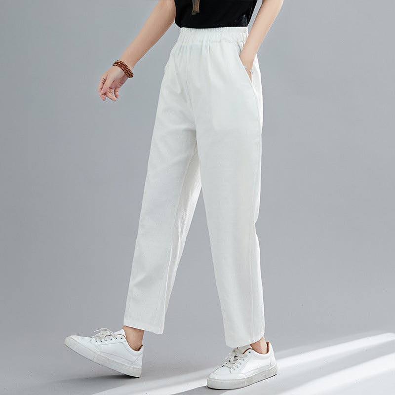 Cotton-Linen Casual Pants