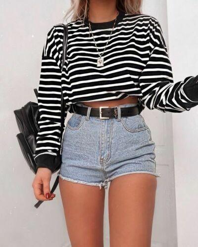 Elegant Crop Top Sweatshirt