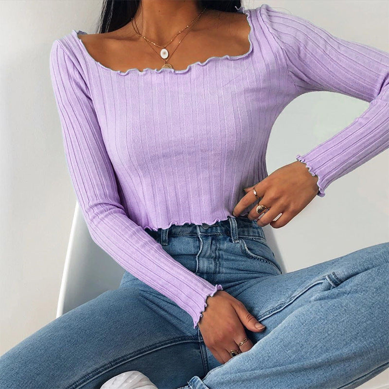 Slim-Fit Cropped Long Sleeve