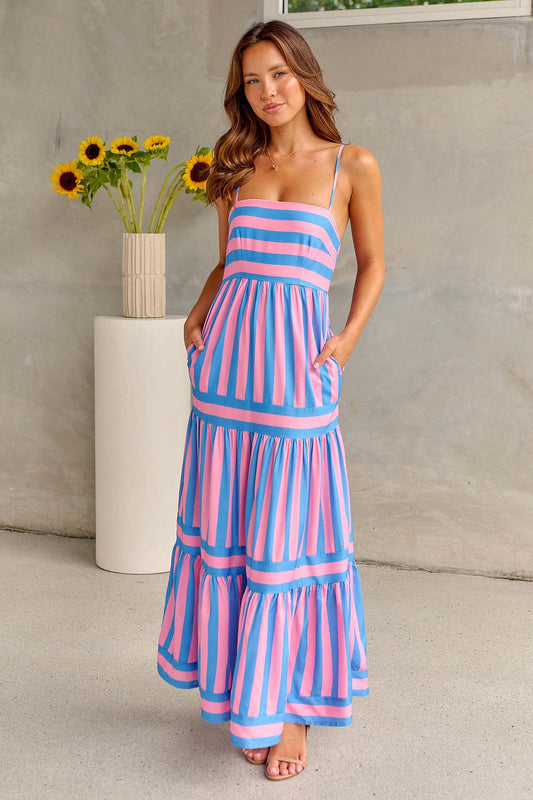 Summer Striped Long Dress