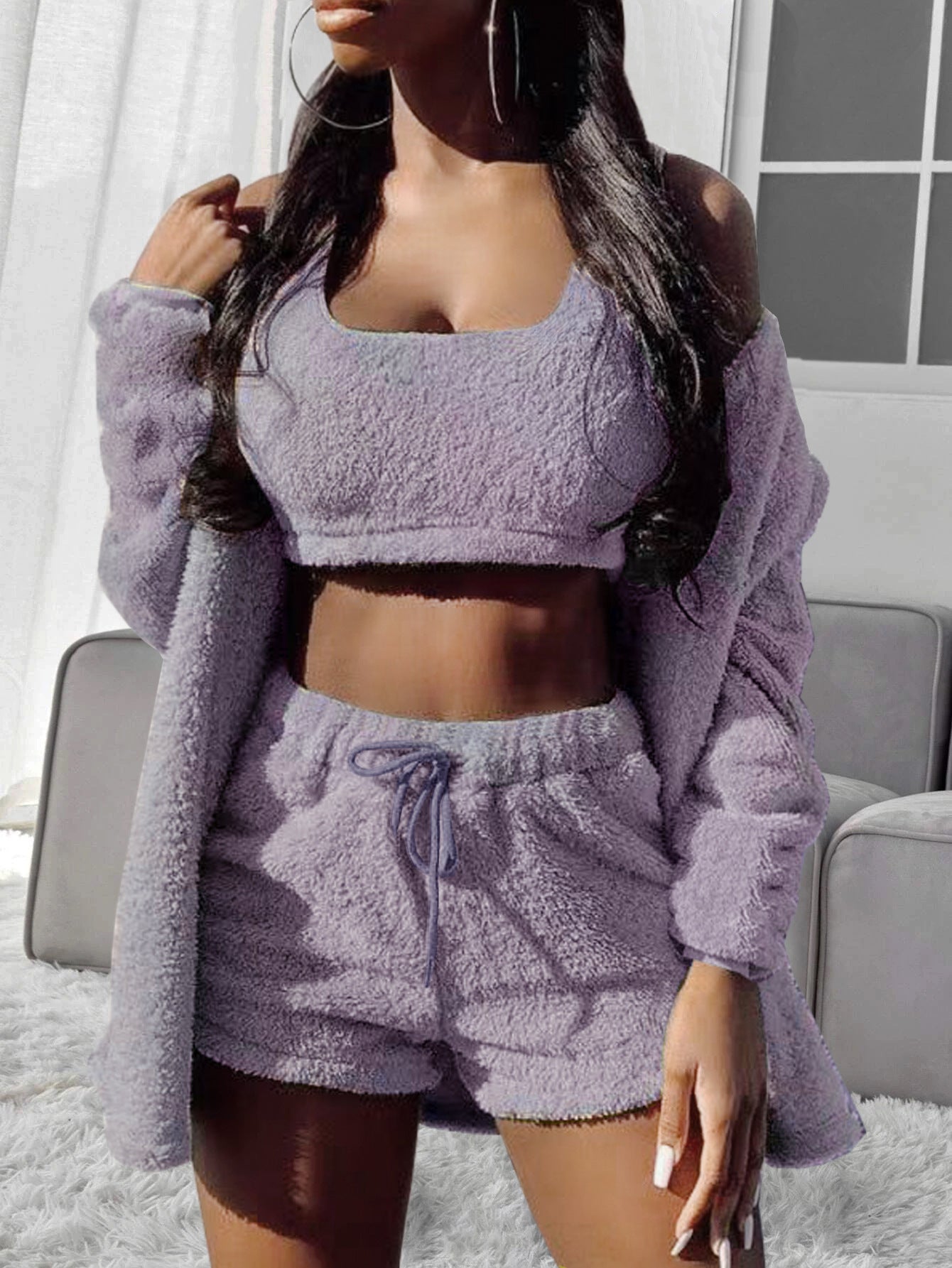 Double-Sided Fuzzy 3-Piece Set