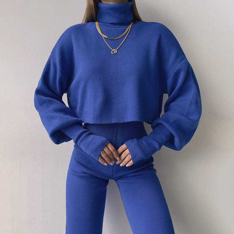 Long-Sleeve Turtleneck Two-Piece Set