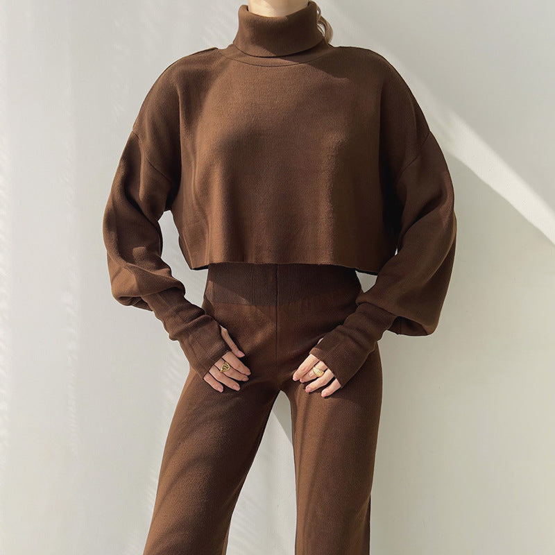 Long-Sleeve Turtleneck Two-Piece Set