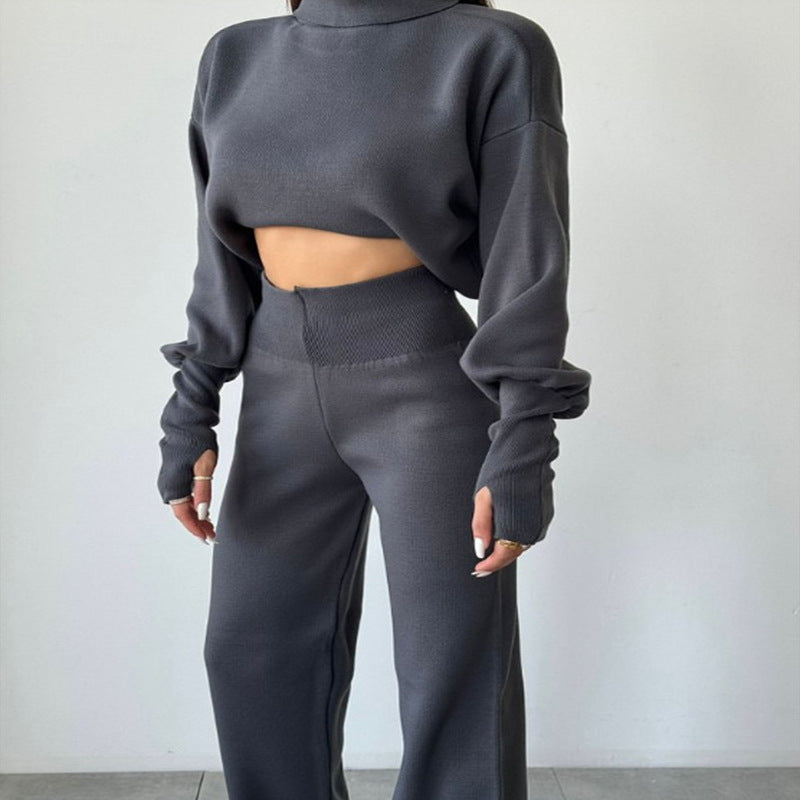 Long-Sleeve Turtleneck Two-Piece Set