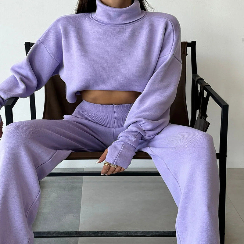 Long-Sleeve Turtleneck Two-Piece Set