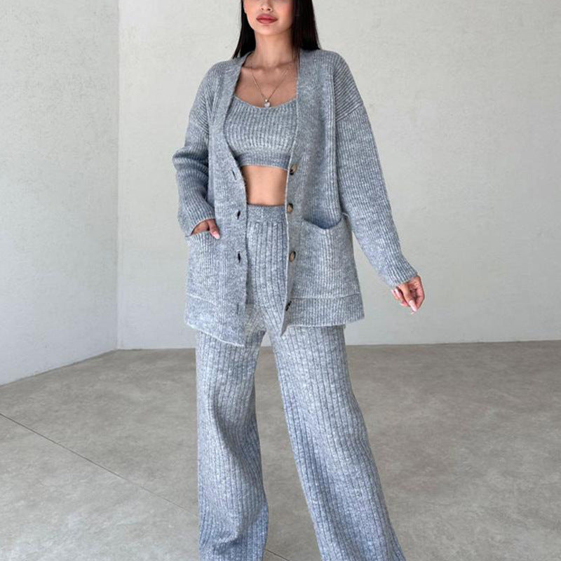 Cardigan Three-Piece Set