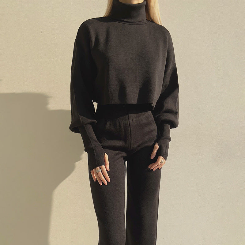 Long-Sleeve Turtleneck Two-Piece Set