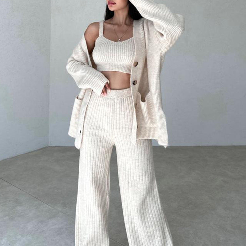 Cardigan Three-Piece Set