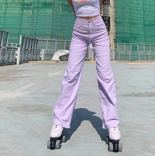 Lavender Straight Leg Jeans