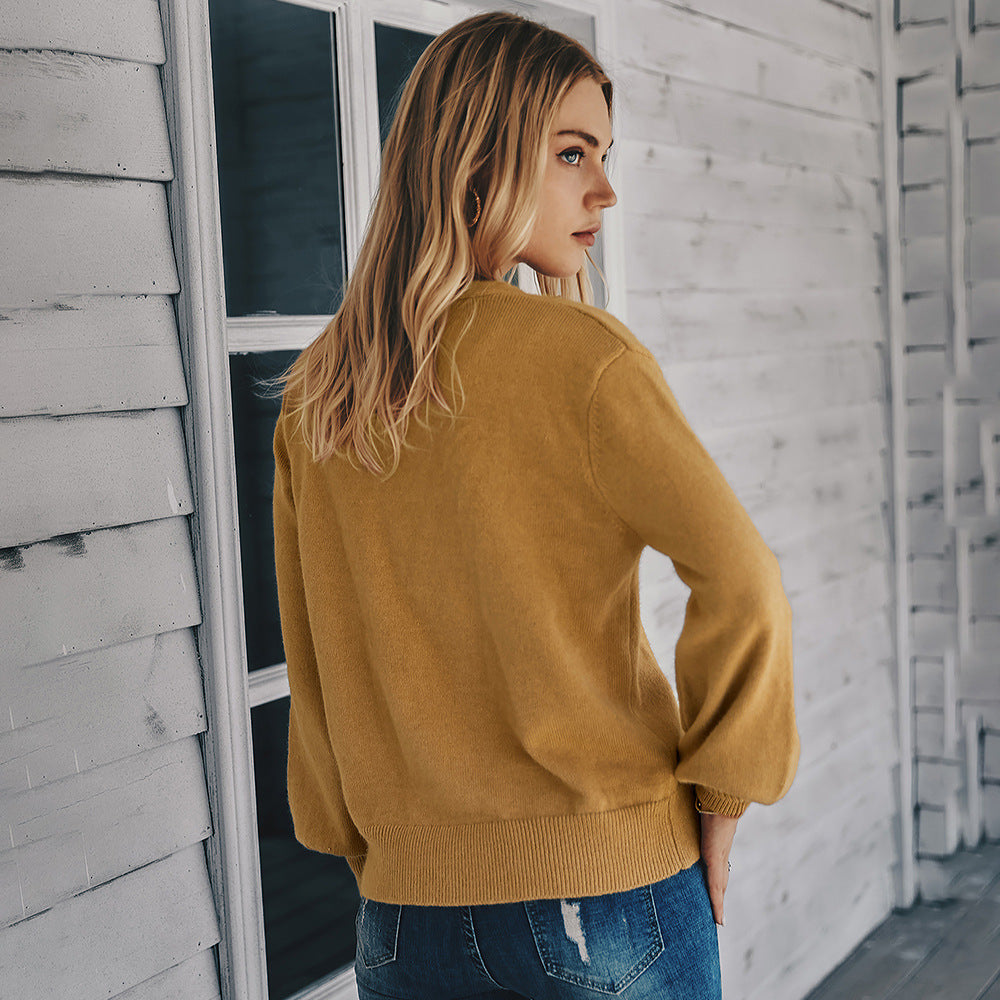 Knitted Cardigan Blouse