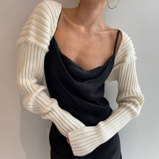 Knit Cardigan Crop Top