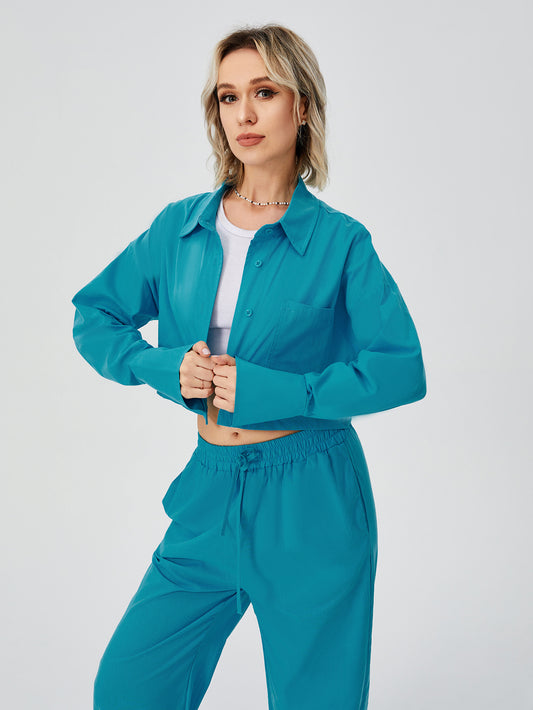 Two-Piece Button Down Loungewear Set