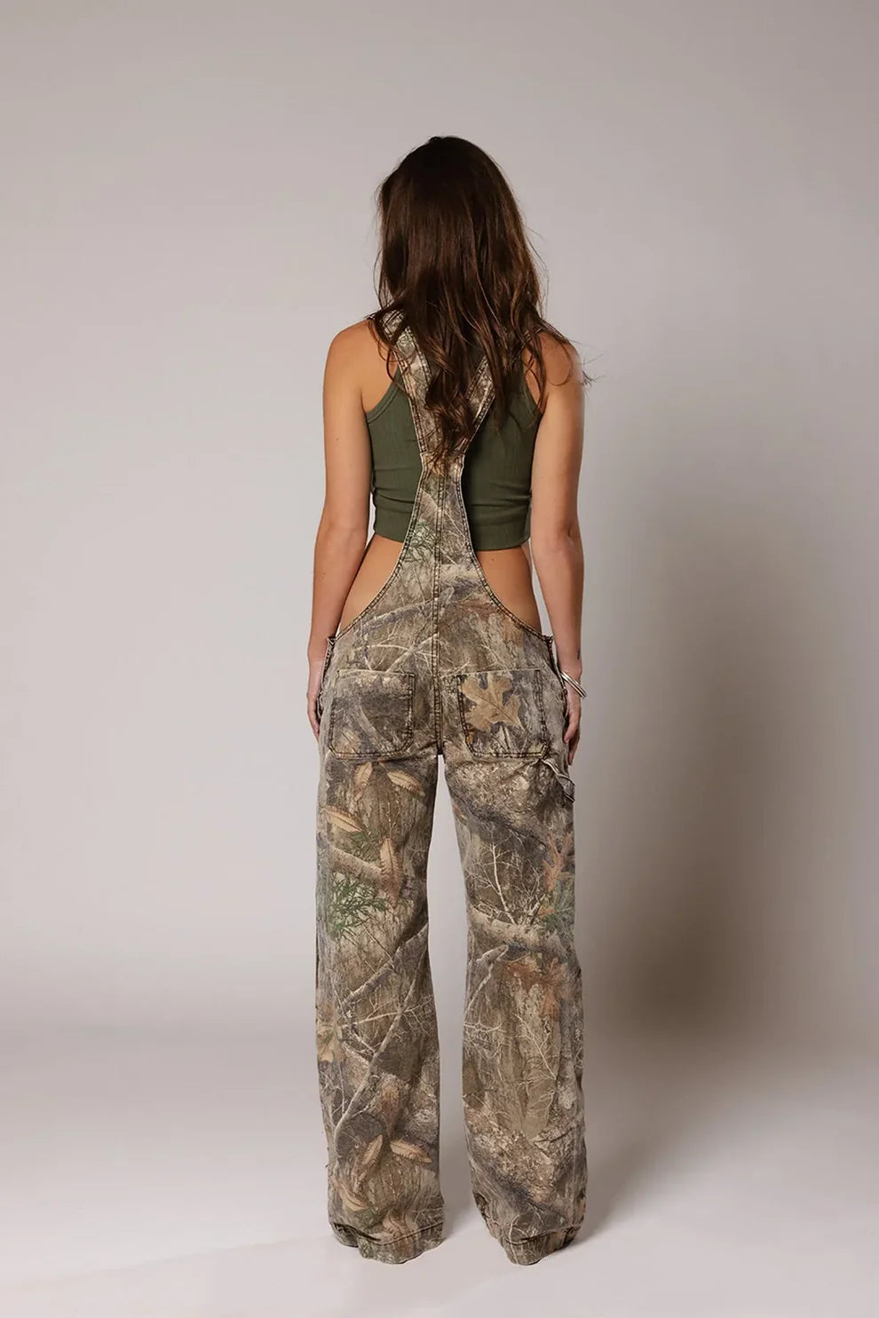 "CamoChic" Denim Overalls